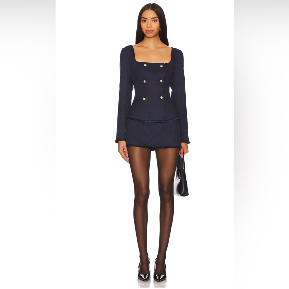 Navy Skirt Set